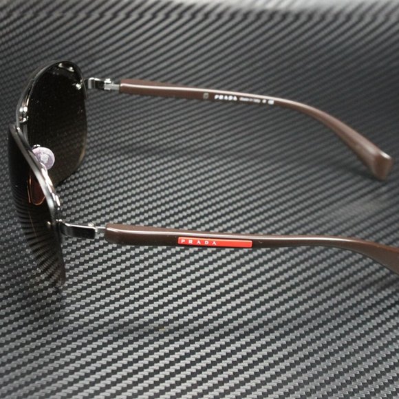 Prada Men's Gunmetal Brown Gradient Sunglasses - Picture 4 of 4